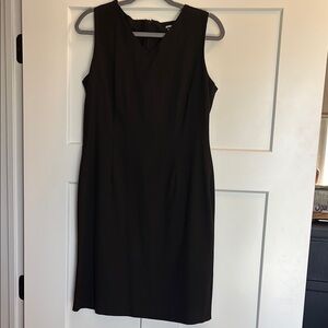 Old Navy Black Sheath Midi Dress V-Neck Sleeveless